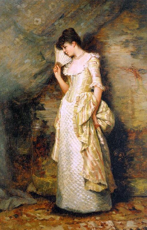 Hamilton Hamiltyon Woman with a Fan France oil painting art